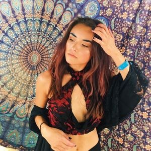 Red and Black Crop Top